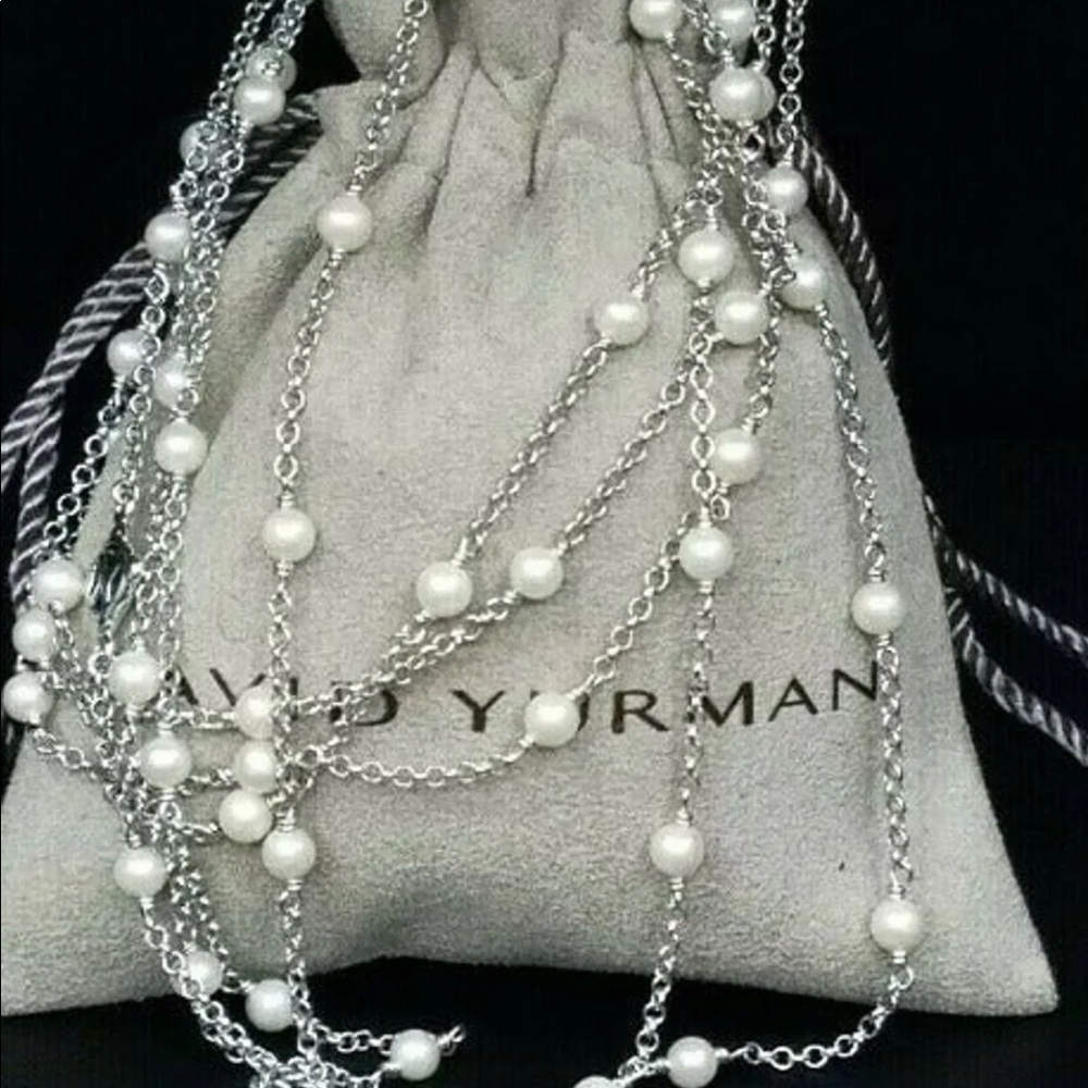 EUC David Yurman Pearl Station Necklace, 60” - Picture 12 of 13